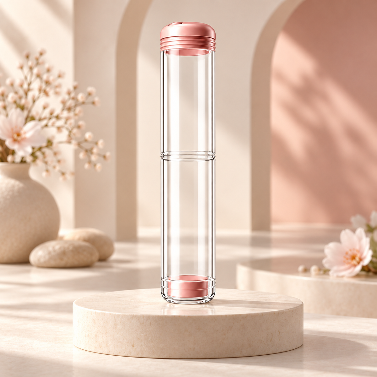 Pink Portable Electric Toothbrush Storage Case