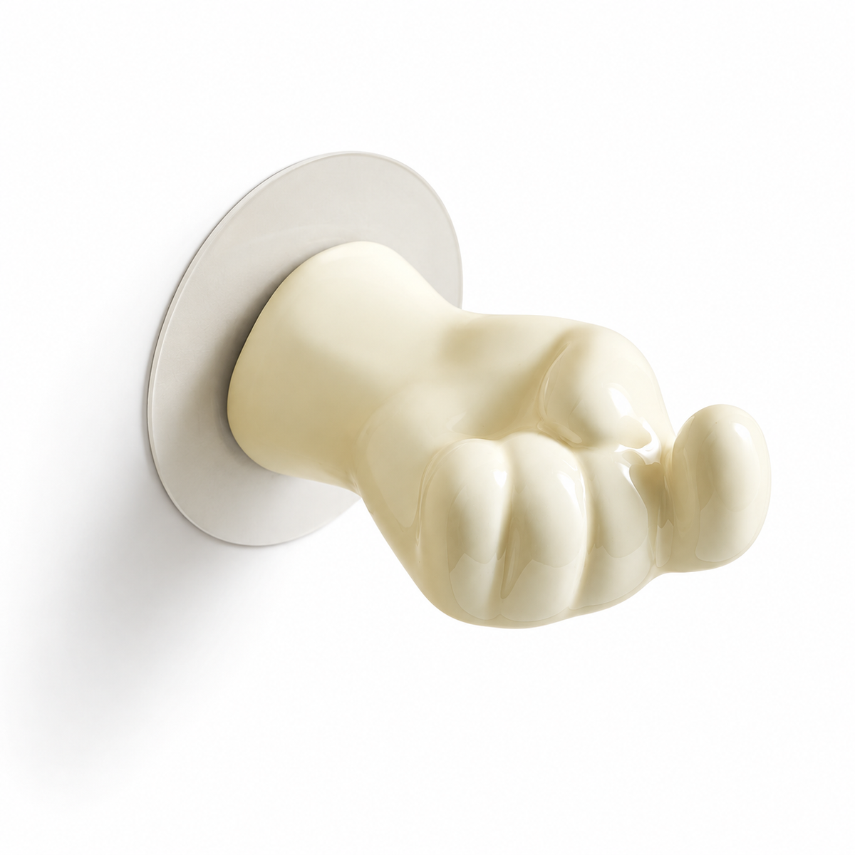 Hook Finger Ceramic Gesture Wall Hook