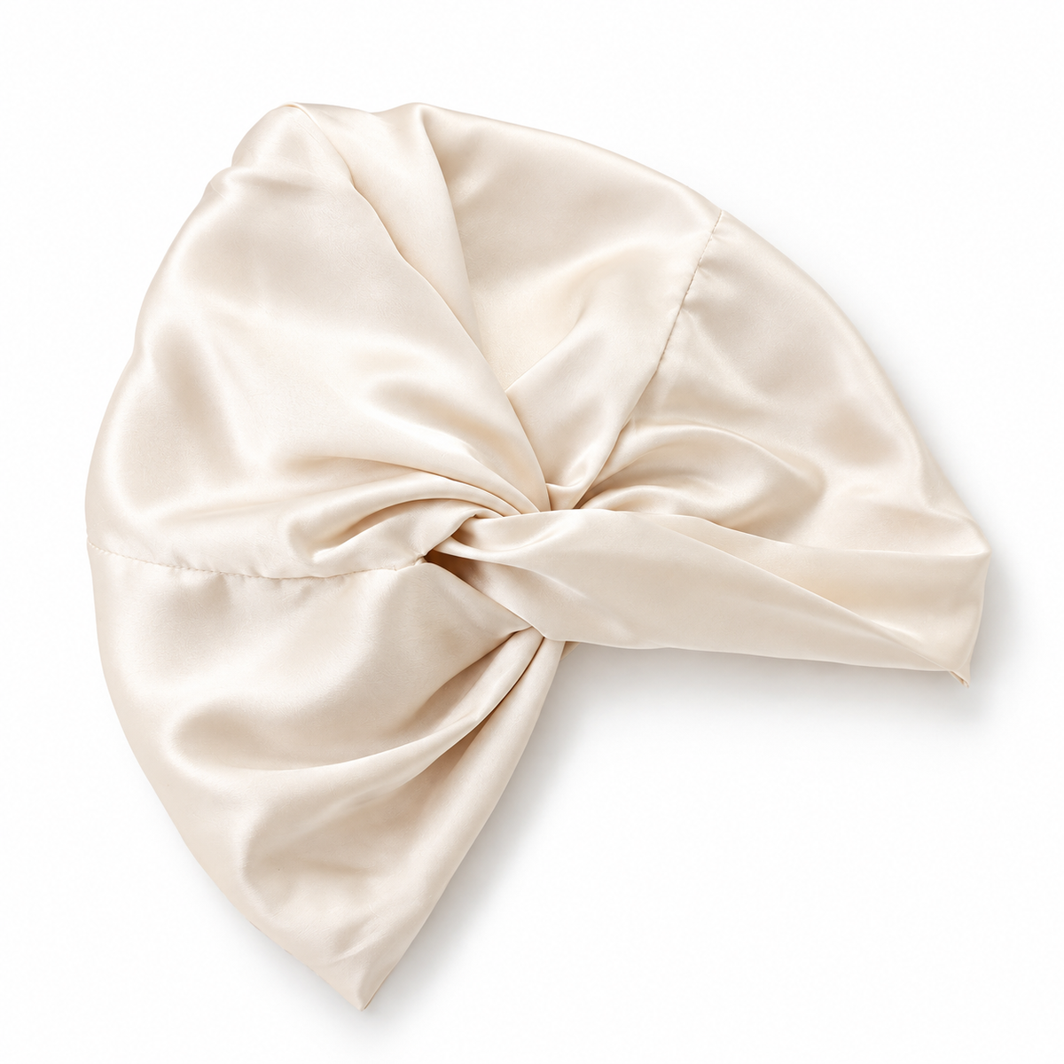 Apricot Faux Silk Cross-Twist Hair Cap